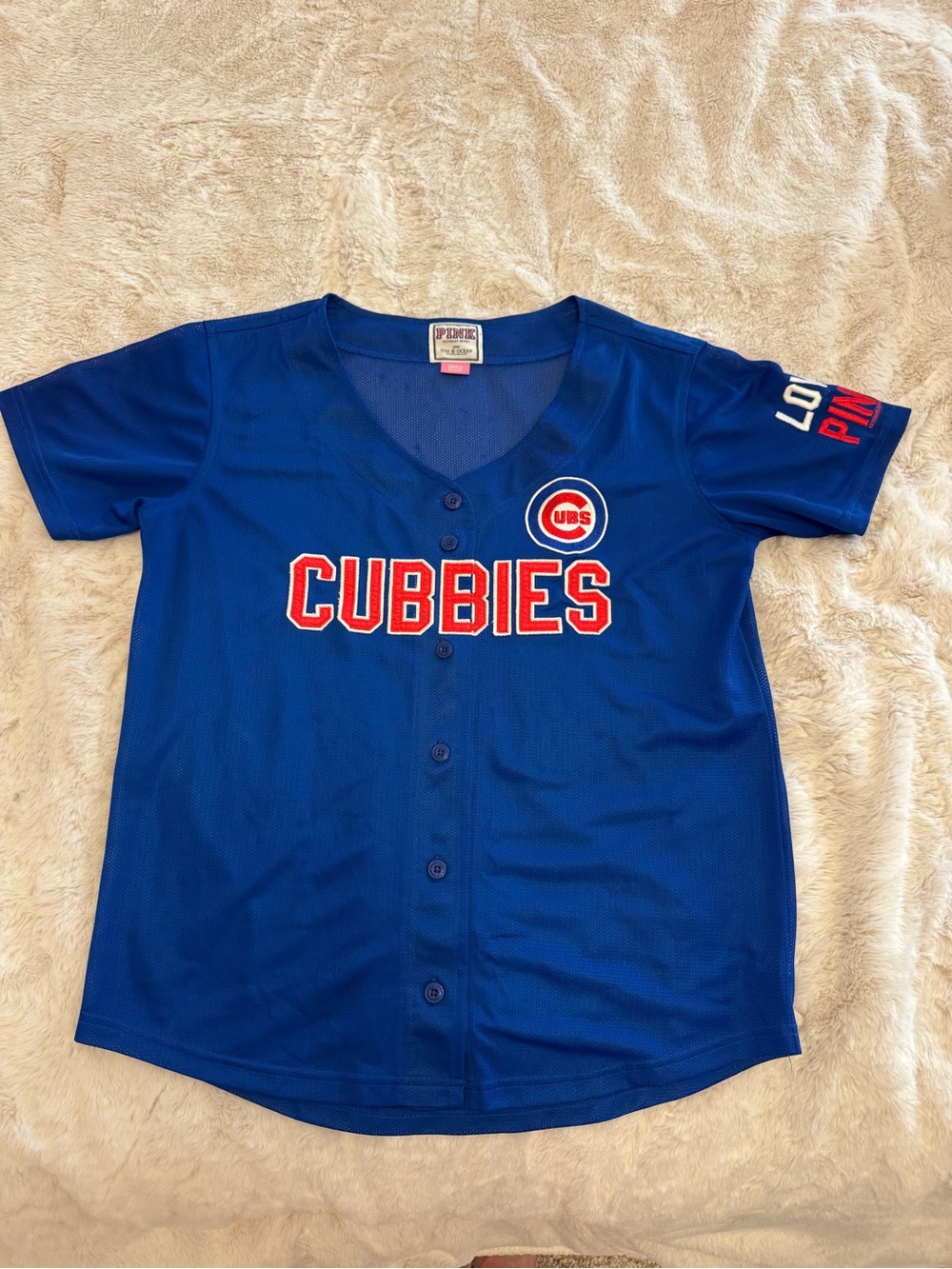 PINK Victoria's Secret Chicago Cubbies Button-Up Jersey